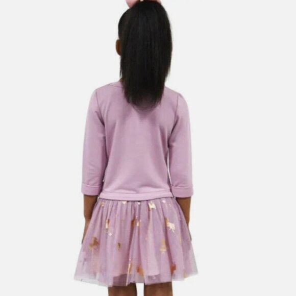 Zunie Girls' Long Sleeve Drop waist Tutu Dress, Purple NWT - Picture 2 of 3